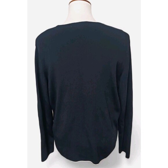 Vtg Carducci Black White Embroidered Cardigan Jacket & Shell Set Women's Size XL - Picture 6 of 6